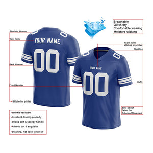 custom authentic football jersey royal-white mesh