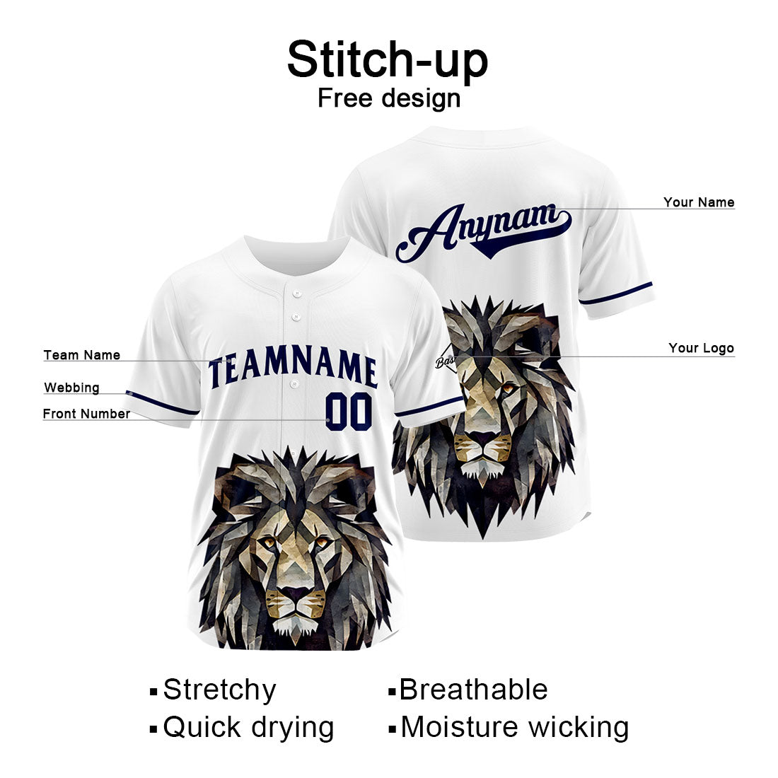 Uniformes de béisbol personalizados de alta calidad para adultos y niños & optimizados para el rendimiento & color blanco