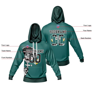Sudadera con capucha degradada personalizada para hombre-mujer-niña o niño Imprime tu logotipo-nombre y número