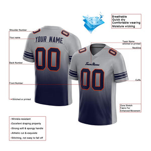custom authentic gradient fashion football jersey orange-brown-white