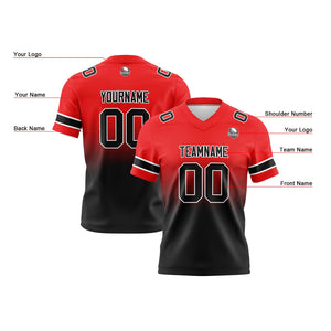 Camisetas de fútbol personalizadas con degradado-nombre-número y logotipo para adultos-niños y equipos