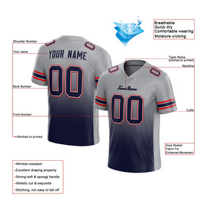 custom authentic drift fashion football jersey gray-navy