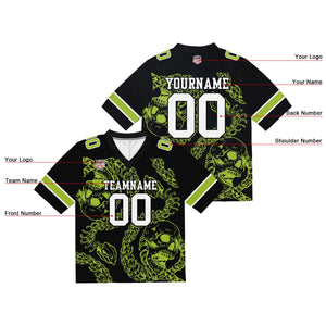 Camiseta de fútbol personalizada con nombre y número del equipo bordados y estampados-color verde lima