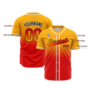 Camisetas de béisbol personalizadas con degradado nombre número y logotipo