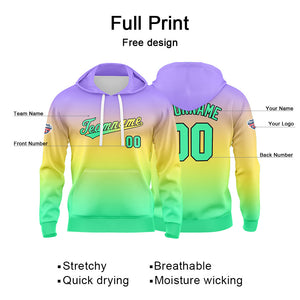 Sudadera con capucha personalizada con degradado para hombre-mujer-niña o niño Estampa tu logotipo-nombre o número en tonos rojizos y amarillentos