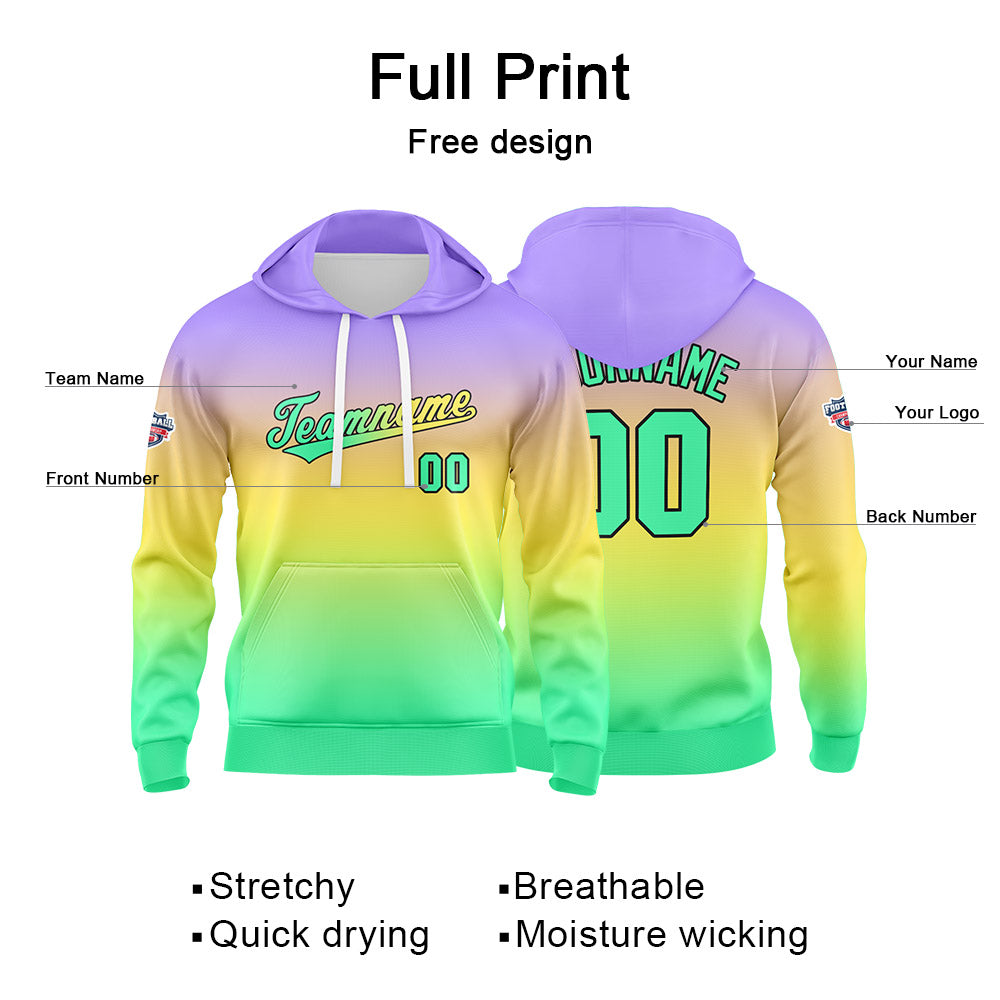 Sudadera con capucha personalizada con degradado para hombre-mujer-niña o niño Estampa tu logotipo-nombre o número en tonos rojizos y amarillentos