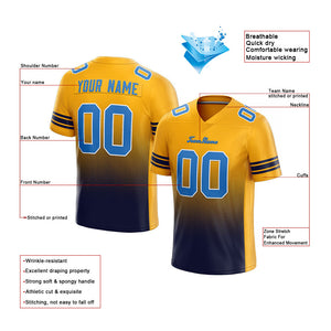 custom authentic gradient fashion football jersey white-light blue