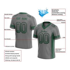 custom authentic drift fashion football jersey gray-green mesh