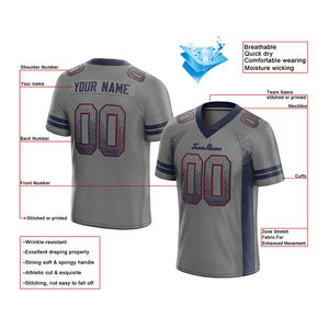 custom authentic drift fashion football jersey orange-black mesh