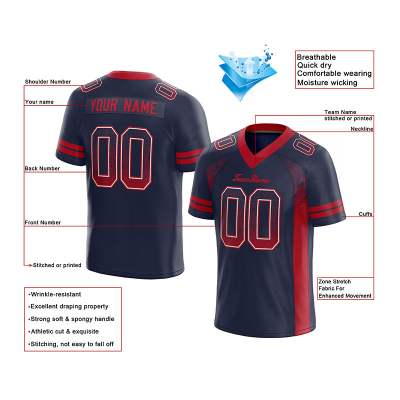 custom authentic drift fashion football jersey white-neon green mesh
