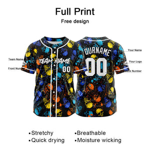 Camiseta de béisbol personalizada para hombres mujeres ni?os y jóvenes con bordados y estampados en azul y amarillo
