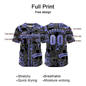 Camiseta de béisbol gris personalizada con nombre número y logotipo personalizados