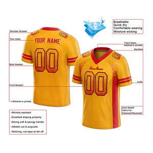 custom authentic drift fashion football jersey black-red mesh
