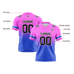 Camisetas de fútbol personalizadas con degradado-nombre-número y logotipo para adultos-niños y equipos