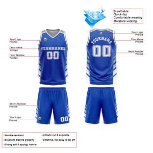 Uniforme de baloncesto personalizado azul grisáceo con tu logotipo-nombre y número impresos