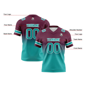 Camisetas de fútbol personalizadas con degradado-nombre-número y logotipo para adultos-niños y equipos