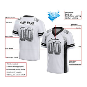 custom authentic drift fashion football jersey black-gray mesh