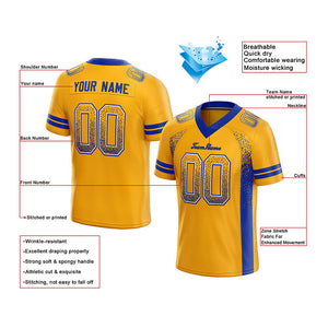 custom authentic drift fashion football jersey yellow-royal mesh