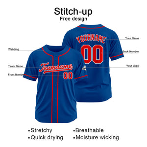 Camiseta de béisbol personalizada con diseño bordado & estilo hip hop & color rojo real