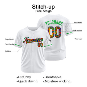 Camiseta de béisbol blanca personalizada con diseño bordado Camisetas de béisbol de hip hop personalizadas