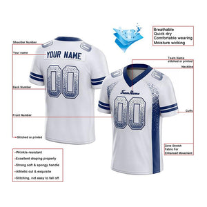 team custom authentic drift fashion football jersey gray-navy mesh