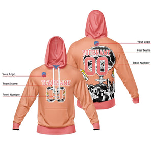 Sudadera con capucha degradada personalizada para hombre-mujer-niña o niño Imprime tu logotipo-nombre y número