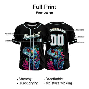 Camiseta de béisbol azul claro personalizada con nombre número y logotipo personalizados