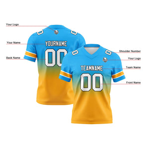Camisetas de fútbol personalizadas con degradado-nombre-número y logotipo para adultos-niños y equipos