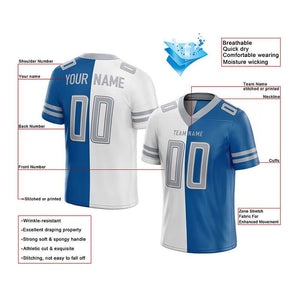 custom authentic split fashion football jersey green-white-yellow mesh