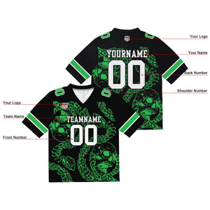Camiseta de fútbol personalizada con nombre y número del equipo bordados y estampados-color verde hueso