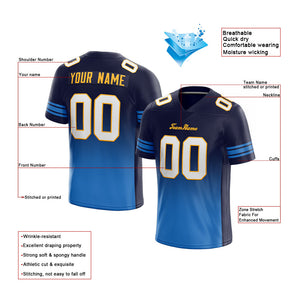custom authentic gradient fashion football jersey navy-light blue