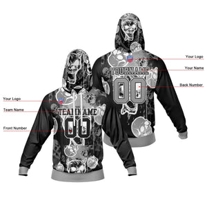 Sudadera con capucha degradada personalizada para hombre-mujer-niña o niño Imprime tu logotipo-nombre y número