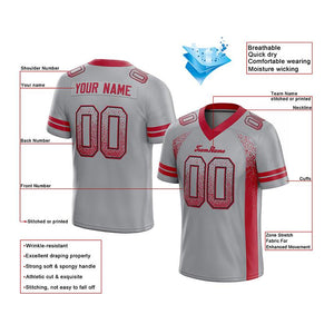 custom authentic drift fashion football jersey purple-black mesh