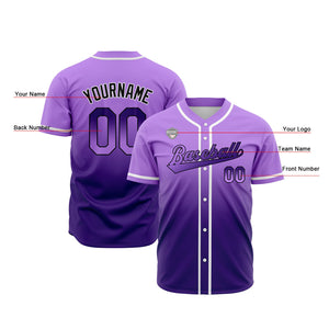 Camisetas de béisbol personalizadas con degradado nombre número y logotipo