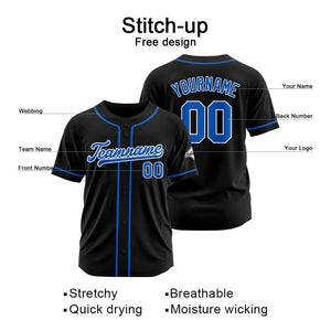 Camiseta de béisbol personalizada con diseño bordado & estilo hip hop & color negro y azul marino