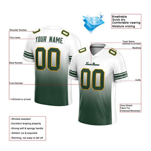 custom authentic gradient fashion football jersey green-yellow-white