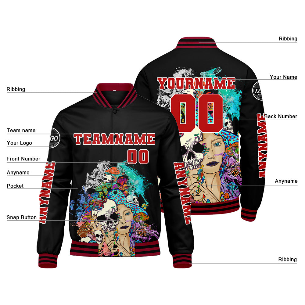 Chaquetas universitarias rojas personalizadas para hombres & mujeres y jóvenes & Chaquetas Letterman personalizadas