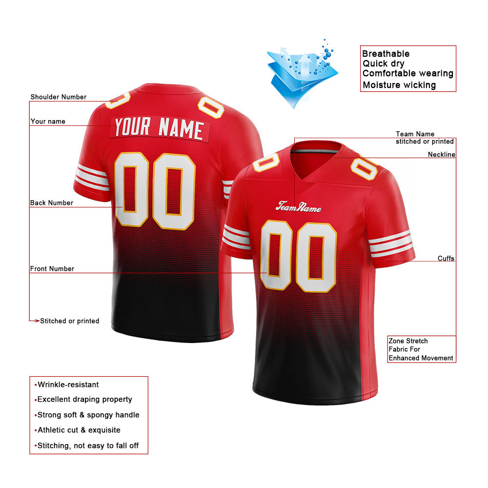 custom authentic gradient fashion football jersey gray-royal-white