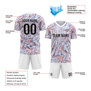 Uniforme de fútbol personalizado para niños y adultos & conjunto personalizado & camiseta blanca y fluida