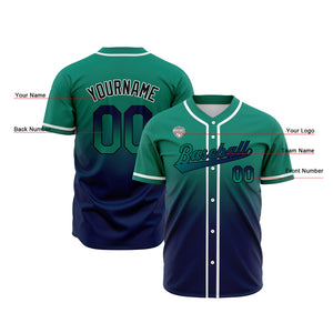 Camisetas de béisbol personalizadas con degradado nombre número y logotipo