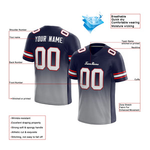 custom authentic drift fashion football jersey navy-gray