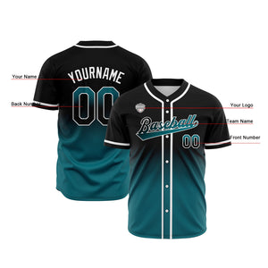 Camisetas de béisbol personalizadas con degradado nombre número y logotipo