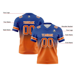 Camisetas de fútbol personalizadas con degradado-nombre-número y logotipo para adultos-niños y equipos