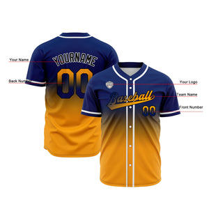Camisetas de béisbol personalizadas con degradado nombre número y logotipo