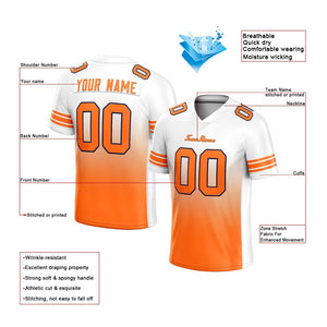 custom authentic gradient fashion football jersey gray-blue-black