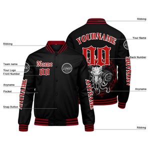 Chaquetas universitarias rojas personalizadas para hombres & mujeres y jóvenes & Chaquetas Letterman personalizadas
