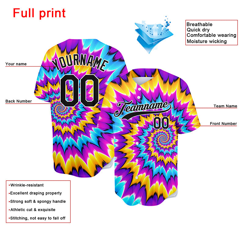 custom full print design authentic dazzle baseball jersey