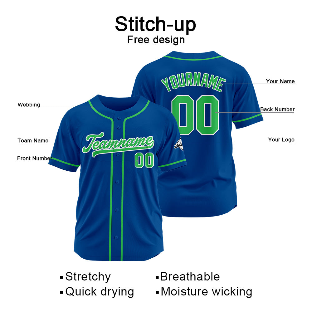 Camiseta de béisbol personalizada con diseño bordado & estilo hip hop & color verde azulado