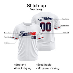 Camiseta de béisbol blanca personalizada con diseño bordado Camisetas de béisbol de hip hop personalizadas