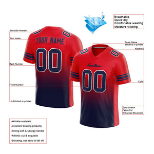 custom authentic gradient fashion football jersey burgundy-black